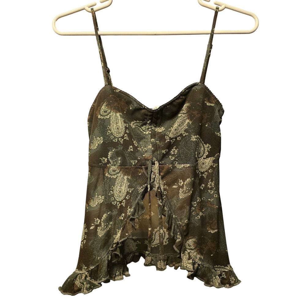 Good Days Project paisley y2k split front blouse size medium